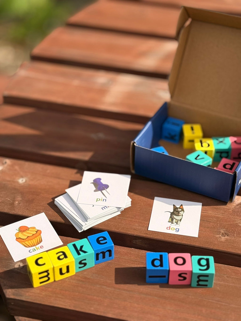 Wooden Blocks Spelling Game