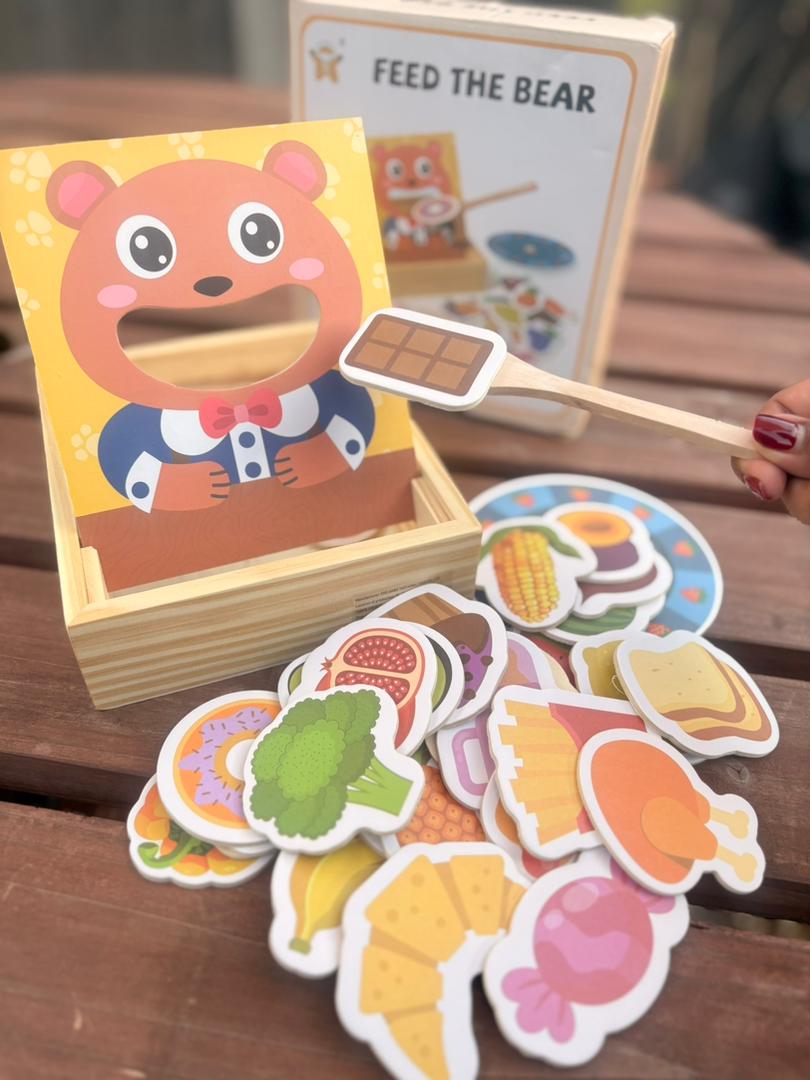 Wooden Bear Feeding Game